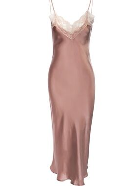 Helena Quinn Silk Charmeuse 'Katie' Bias Slip Dress